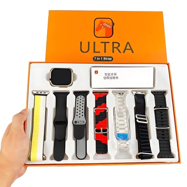 Ultra Smart Watch With 7 Straps Smart Watch AM Style Hub