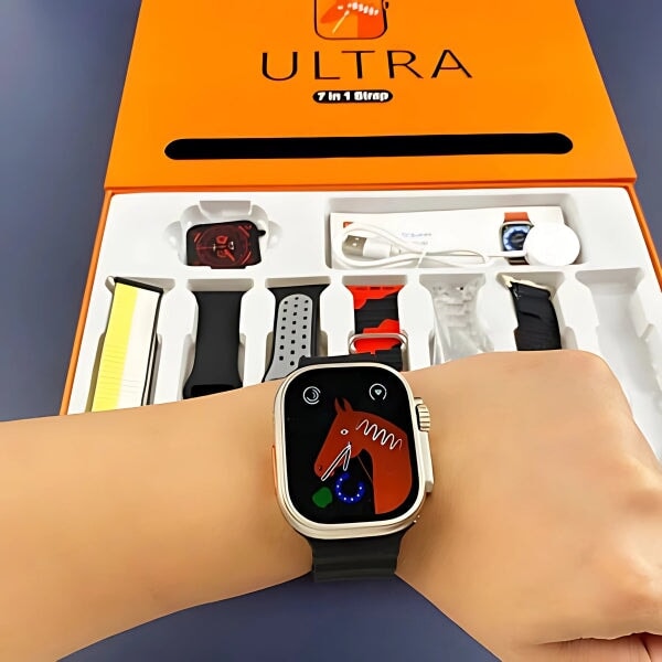 Ultra Smart Watch With 7 Straps Smart Watch AM Style Hub